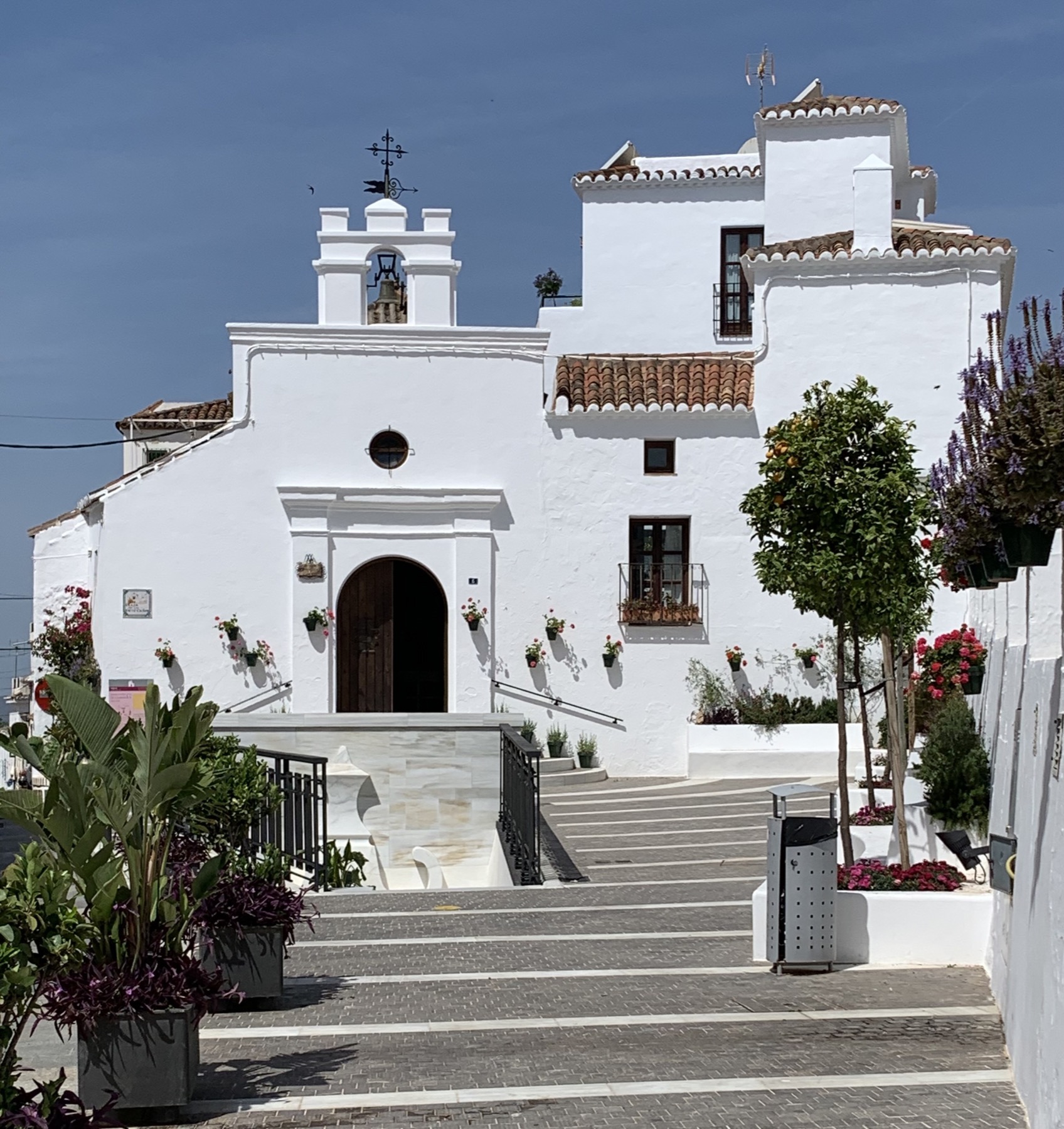 Whitewashed chapel in the heart of Mijas Pueblo